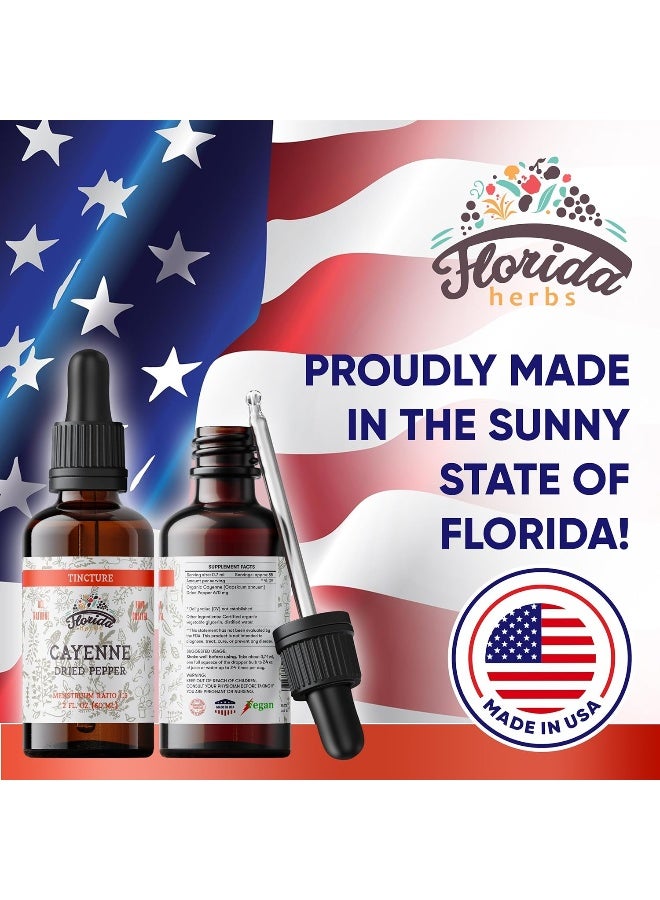 FLORIDA HERBS Cayenne Tincture Extract, Organic Cayenne (Capsicum annuum) Dried Pepper - Vegetable Glycerin - Non-GMO - 2 oz - Image 5